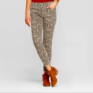 New Knox Rose Animal Print Mid-Rise Ankle Skinny Jeans | Size: 14